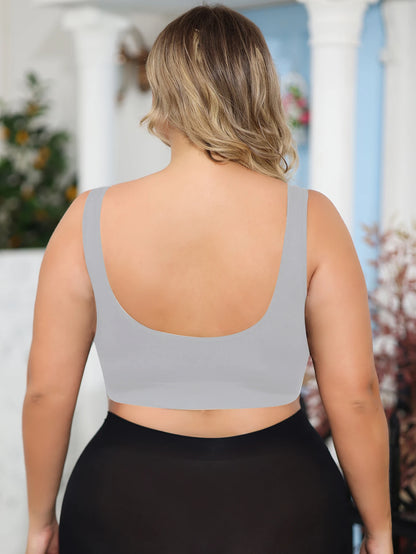Women's plus-size underwear bra is comfortable, no underwires, gathered to close the side breasts, and prevent sagging