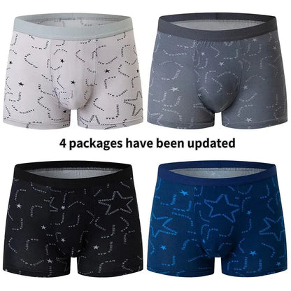 Herr Boxershorts 4/5-pack – Tryckta Plus Size Europeisk Storlek, Dubbel Användning Badshorts