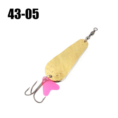 W.P.E Fishing Lure JIG Double Artificial Bait 8 Grams With Connector Three-anchor hook Metal sequins For fishing