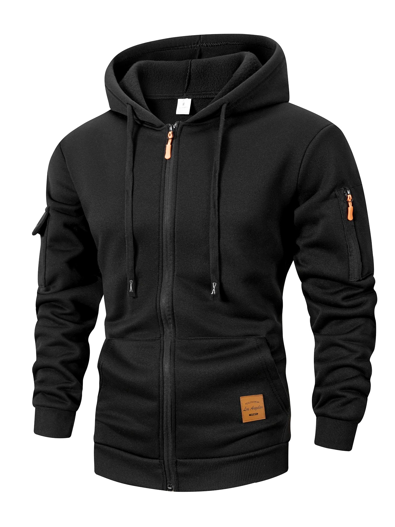 Herr Slim Fit Hoodie med Dragkedja – Långärmad Sweatshirtjacka, 5 Färger