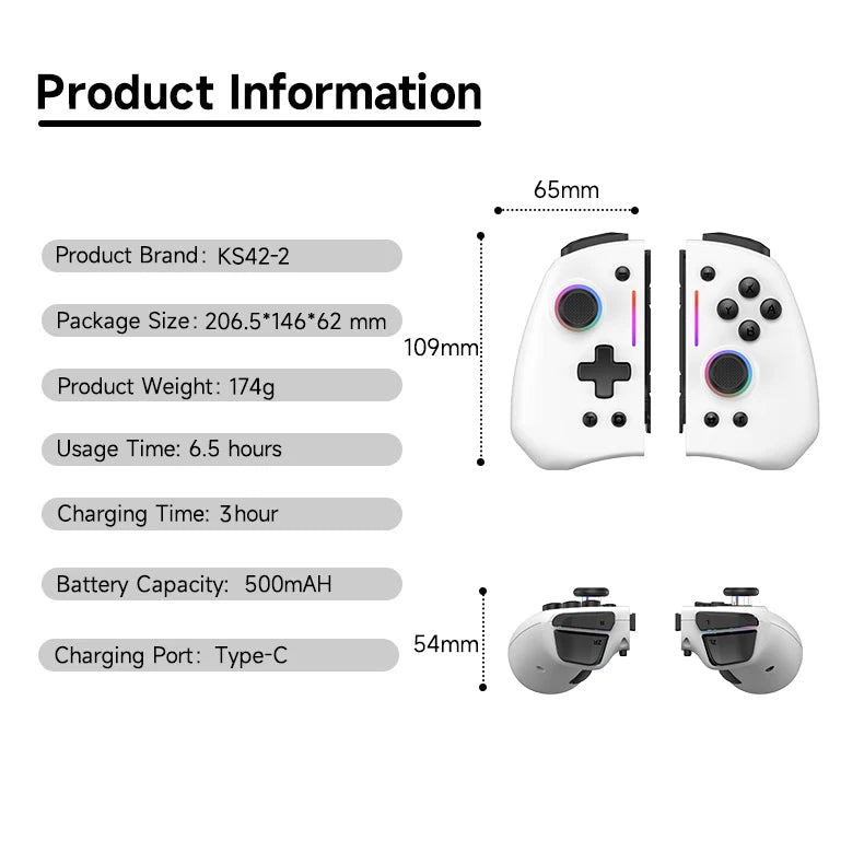 Wireless Bluetooth Control For Nintendo Switch & OLED & Lite Gamepad Controller Gaming Command Mando Game Pad Accessories Hall