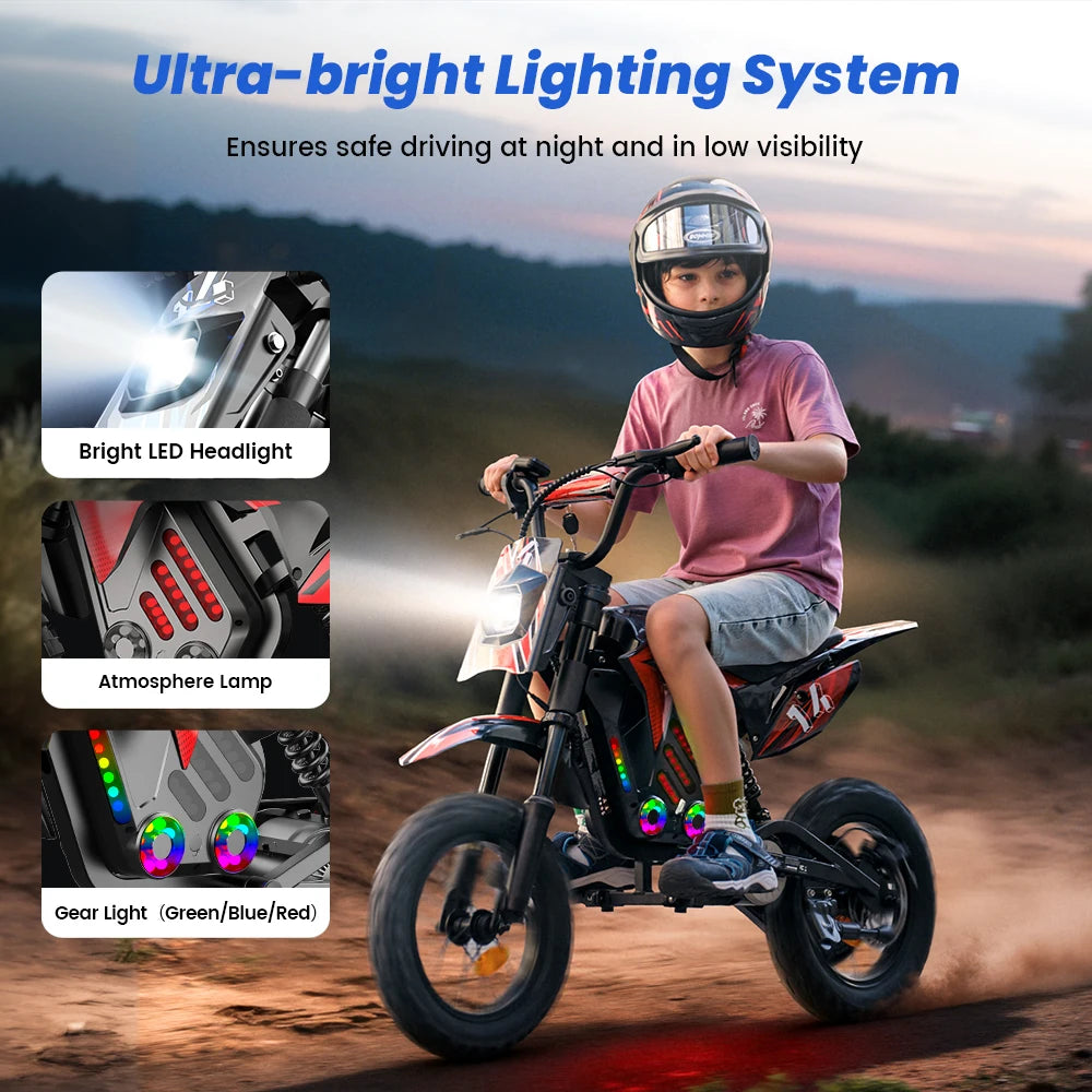Elektrisk motorcykel-leksak för barn A14 36V 5,2Ah batteri