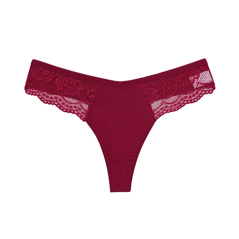 4PCS Cotton G-string Women Lingerie Sexy Lace Panties Thongs Femme Underwear Sexy Pantys Underpant Lingerie Lace Intimates S-XL