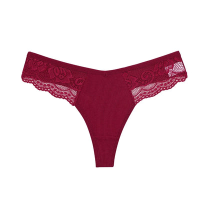 4PCS Cotton G-string Women Lingerie Sexy Lace Panties Thongs Femme Underwear Sexy Pantys Underpant Lingerie Lace Intimates S-XL