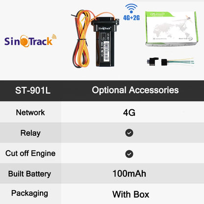 4G Mini Tracker ST-901L Waterproof Built-in Battery GPS for Car Vehicle GPS Device Motorcycle with Online Tracking Software