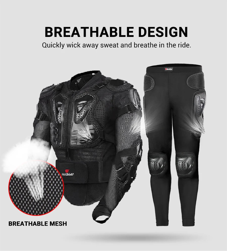 HEROBIKER Motorcycle Jacket Men Body Armor Motorcycle Armor Moto Motocross Racing Jacket Riding Motorbike Moto Protection  S-5XL