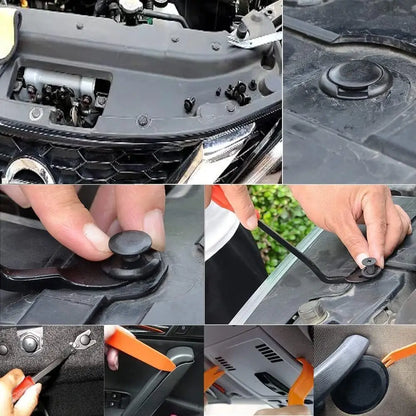 Clipsset för bilpaneler – 680 plastclips med verktyg och förvaringsbox