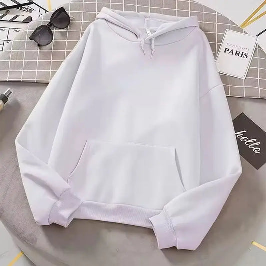 Dam Hoodie 2026 – Logotryck Pullover Sweatshirt Sport & Vardag, 7 Färger S–XXXL