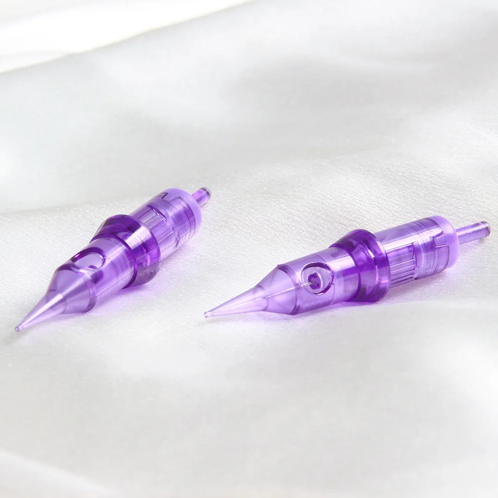 10pcs Tattoo Makeup Cartridge For Tattoos Pen Gun Machines Disposable 0.30MM Pink Sterilized Safe Single Needles