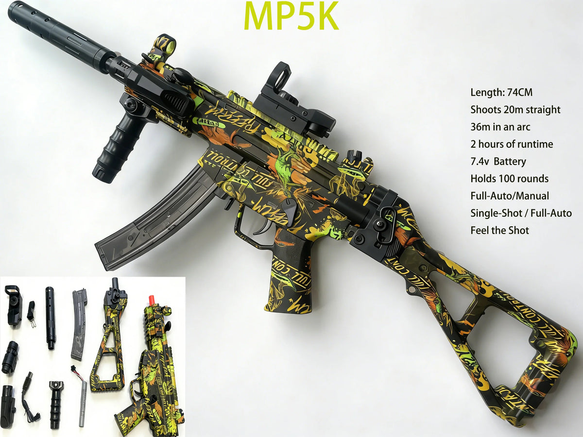 Gel Blaster Vattenpiskol 7.4V Automatisk med 30M Räckvidd