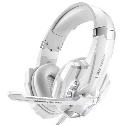 XIKCУ G9000 Gaming Headset Over-Ear – 3,5mm + USB LED-belysning Mikrofon Djupt Bas Stereo PS5 PS4 Xbox PC Laptop Röd Blå Vit