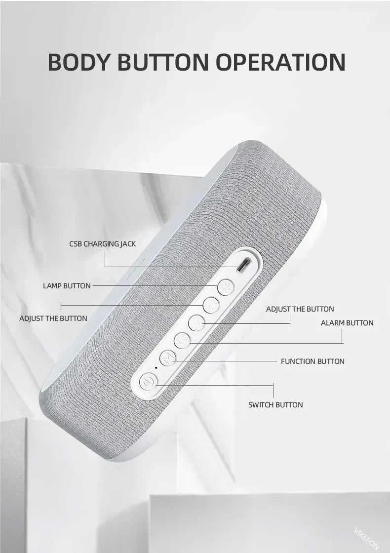 Wireless Charger Pad Phone Alarm Bedroom Lamp Night Light Desktop Clock Thermometer For iPhone 17 16 15 14 13 Fast Charging Dock
