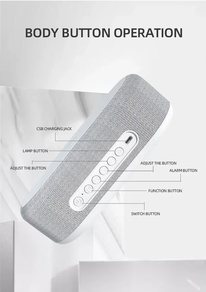 Wireless Charger Pad Phone Alarm Bedroom Lamp Night Light Desktop Clock Thermometer For iPhone 17 16 15 14 13 Fast Charging Dock