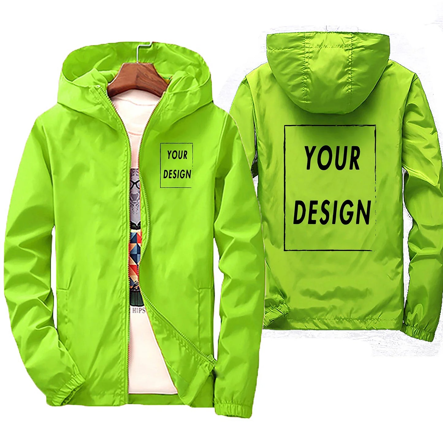 Customized Name: Autumn Jacket, Men's Waterproof Windbreaker, Casual Clothing, Plus Size 7Xl, Black Outdoor Sportswear