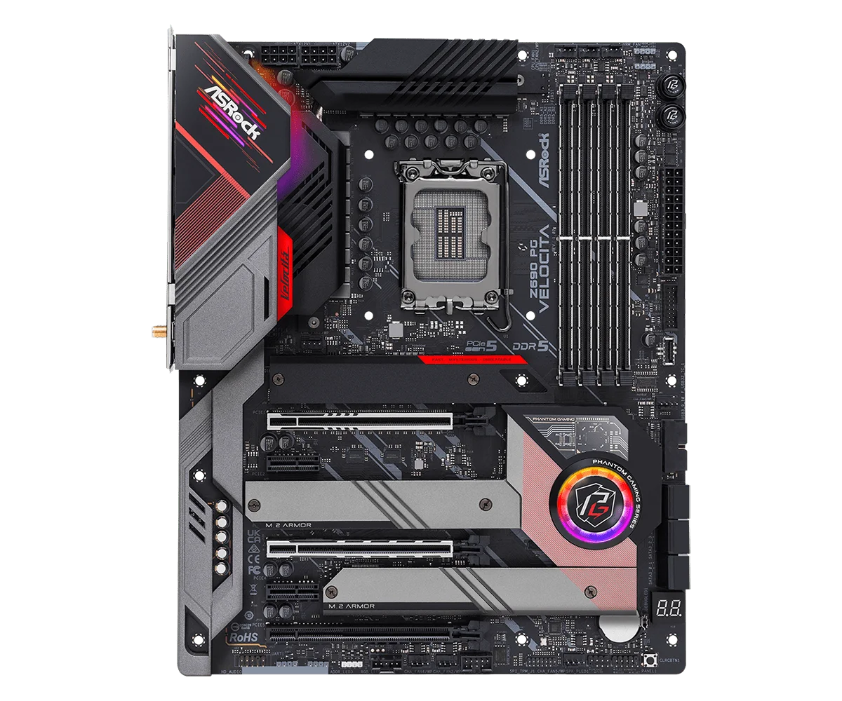 Asrock Z690 PG VELOCITA Motherboard LGA1700 192GB Intel Z690 DDR5 support i7-14790 i5-14600 i3-14100 i9-13900 cpu M.2 ATX