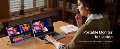 ARZOPA Z3FC Portabel Skärm 16,1" 180Hz 2,5K QHD – IPS 107% sRGB HDR10 Dubbla Högtalare Aluminium USB-C HDMI