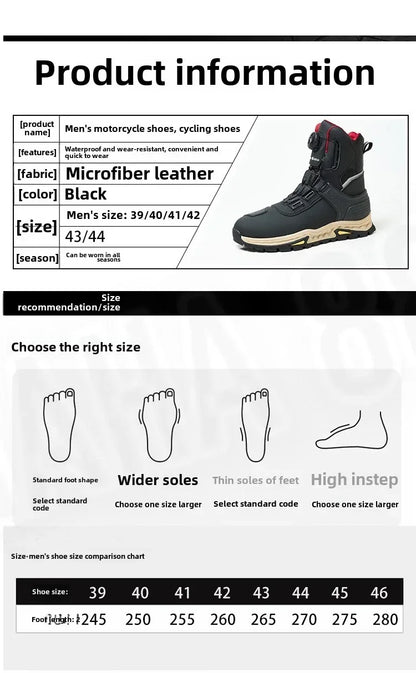 MC-skor med ankelskydd – reflekterande körskor med växelförstärkning, unisex 39–45