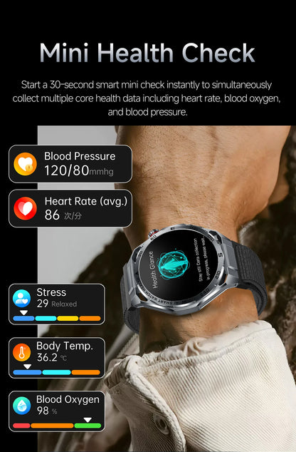 2026 New AI Health Care Accurate Detection ECG Smart Watch Blood Pressure lipids Uric Acid Analysis Bluetooth Call Smart Watches
