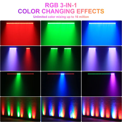 Fieryzeal 100W RGB LED Wall Wash-ljus IP65 – 24x3W DMX512 Strobe Scen DJ Bar Bröllop Utomhus CE FCC RoHS