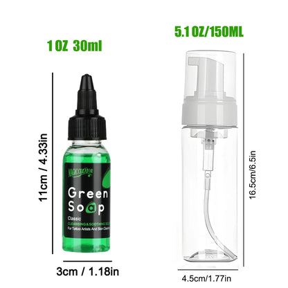 30/250/500ML Tattoo Green Soap High Concentration Original Liquid Cleaning Liquid Foam Rich Tattoo Cleaning Products