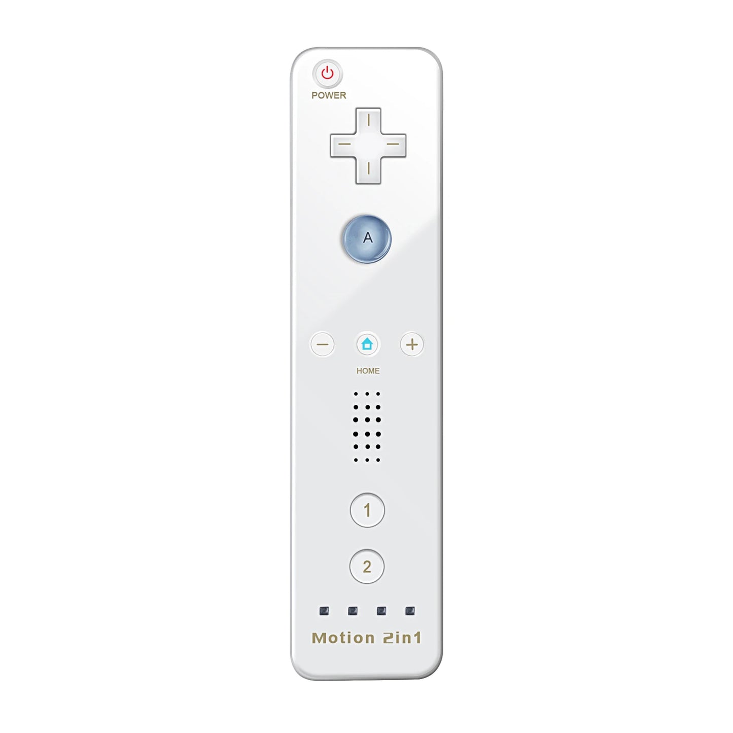 Nintendo Wii Trådlös Handkontroll 2-i-1 – Med/Utan MotionPlus, Silikonskål, Bluetooth, Wii/Wii U/Wii Mini