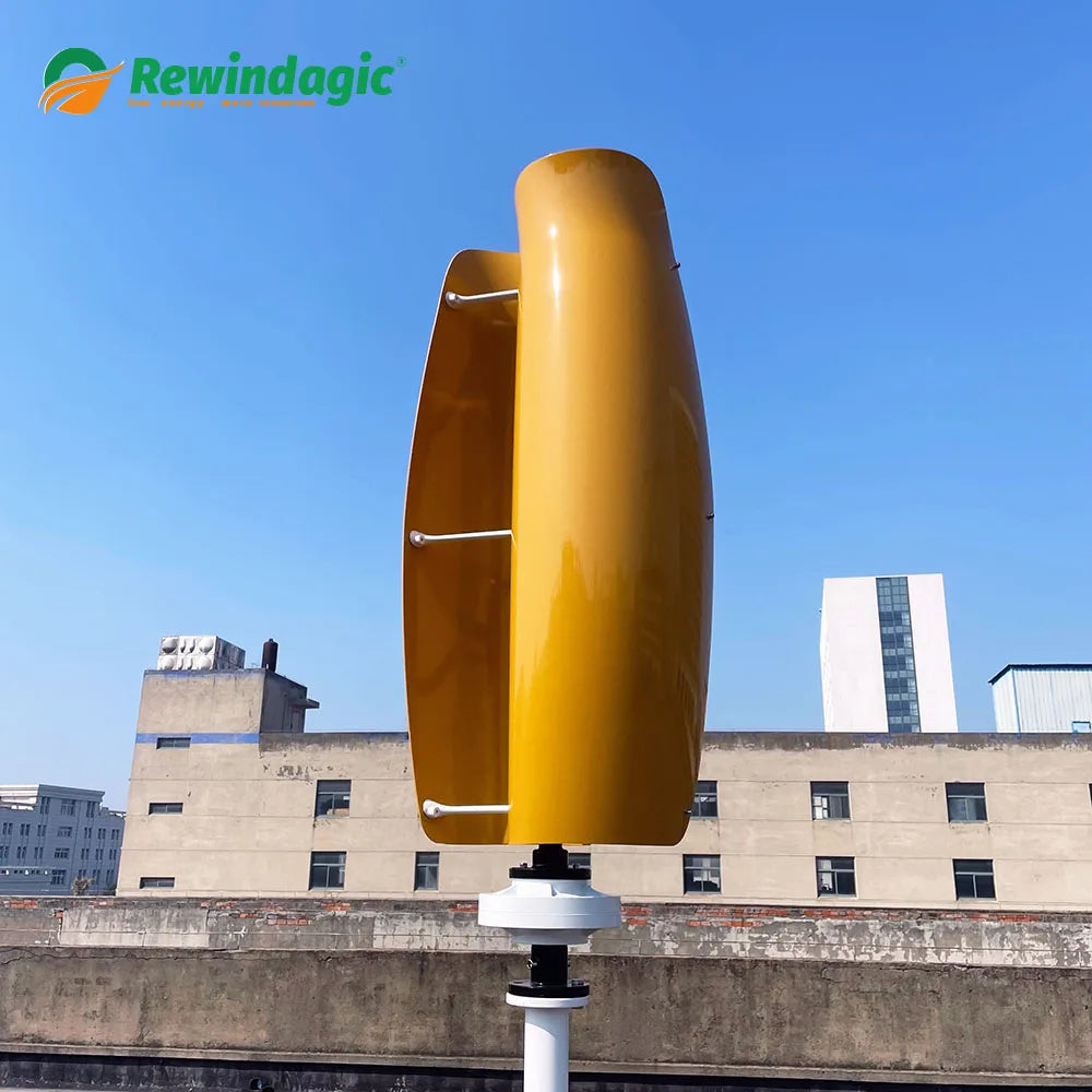 Vertikal Vindturbin 10kW/30kW 12V–220V – Magnetlevitation Kärnlös 2 Blad Nätansluten/Off-Grid Hushåll Båt Gata, 6 Färger