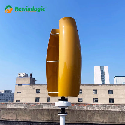 Vertikal Vindturbin 10kW/30kW 12V–220V – Magnetlevitation Kärnlös 2 Blad Nätansluten/Off-Grid Hushåll Båt Gata, 6 Färger