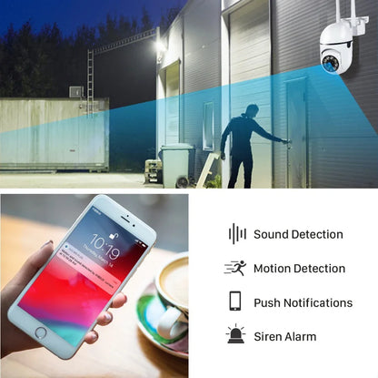 Wifi IP Camera 2MP Outdoor Security Surveillance Cameras AI Human Tracking Two Way Audio 4X Digital Zoom Night Vision Full Color