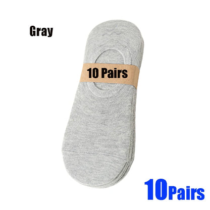 Osynliga Båtsockor Unisex 5/10/20-pack – Andningsbara No-Show Strumpor, Flera Färger