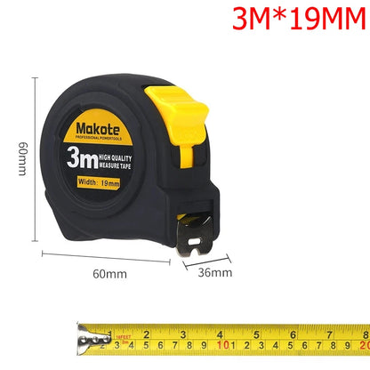 Måttband i stål med gummerat hölje – 3–10 meter