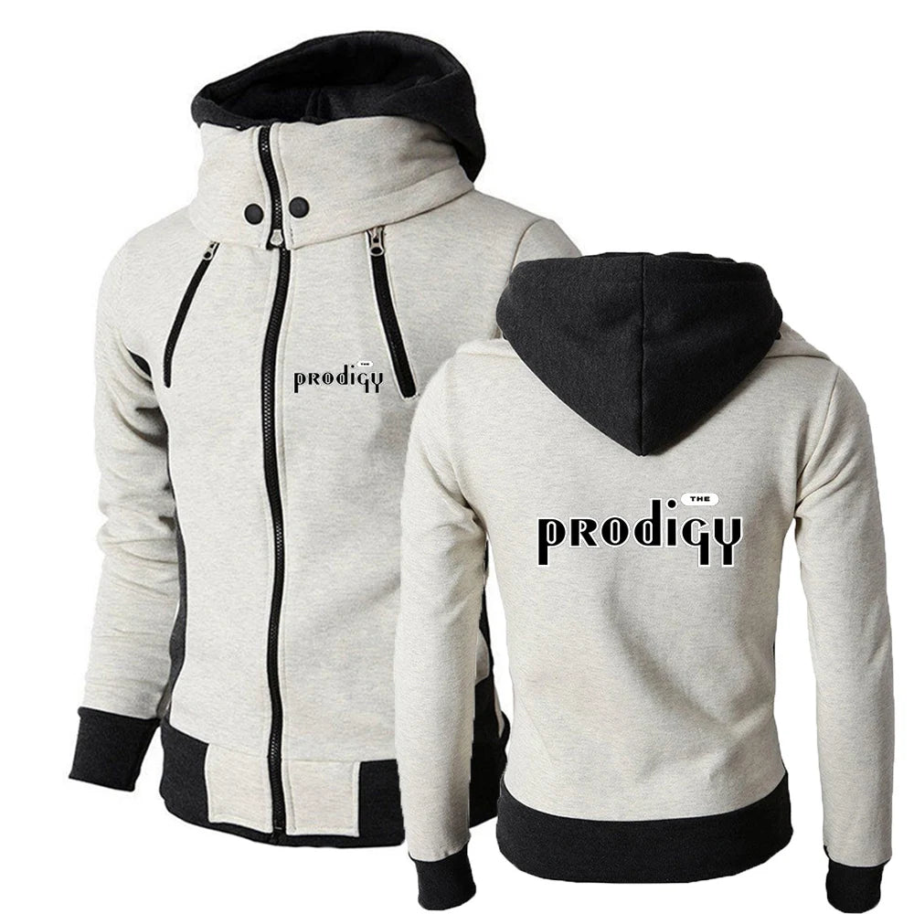 Hoodie-jacka med Dragkedja Herr – Tryckt Streetwear Vår/Höst, S–3XL