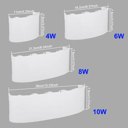 LED Vägglampa IP65 Utomhus & Inomhus – Varmvit/Kallvit, Svart/Vit, 4–10W, AC85–265V