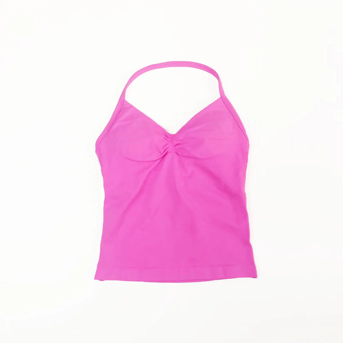 NCLAGEN Seamless Longline Strappy Top Sports Yoga Vest Women Fitness Tank Top Gym Beautiful Open Back Bra Running Workout Halter
