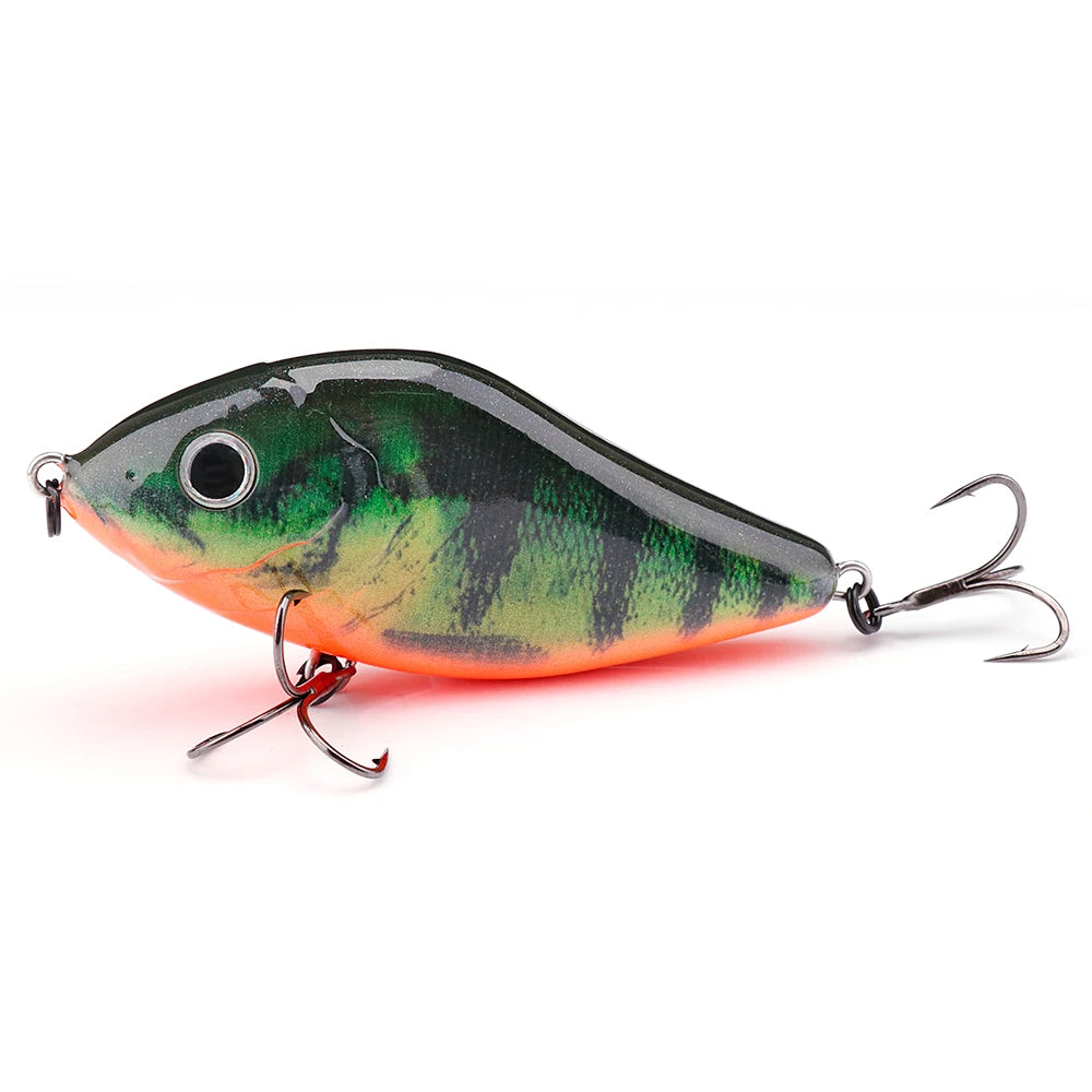 GOBASS Slider Jerkbait 6cm/8cm/10cm Slow Sinking Musky Wobbler Pike VIB Hard Bait Crankbait Plastic Fishing Lures Pesca Leurre