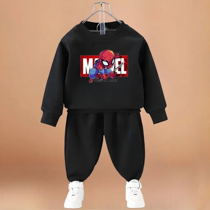 2026 Spring Autumn Boys Sweatshirt Sets Kids Cute Cartoon Printed Hoodies and Pants 2pcs Sets Children's Long Sleeved Clothes