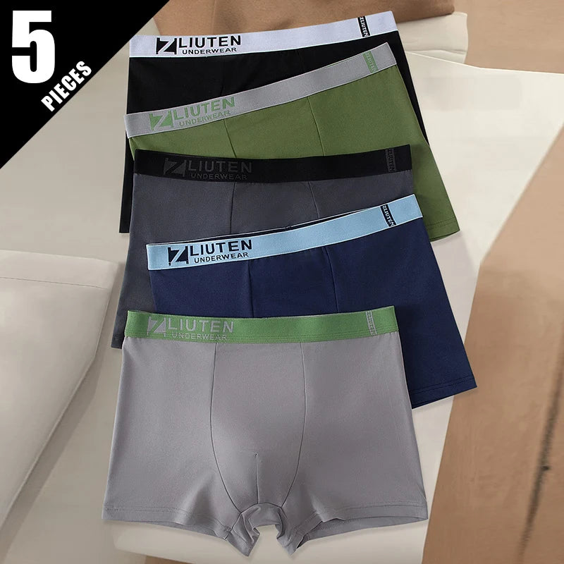 Herr Boxershorts 5/10-pack Svart Guldtryck – Bekäma Plus Size Sport & Strand, S–XXXL