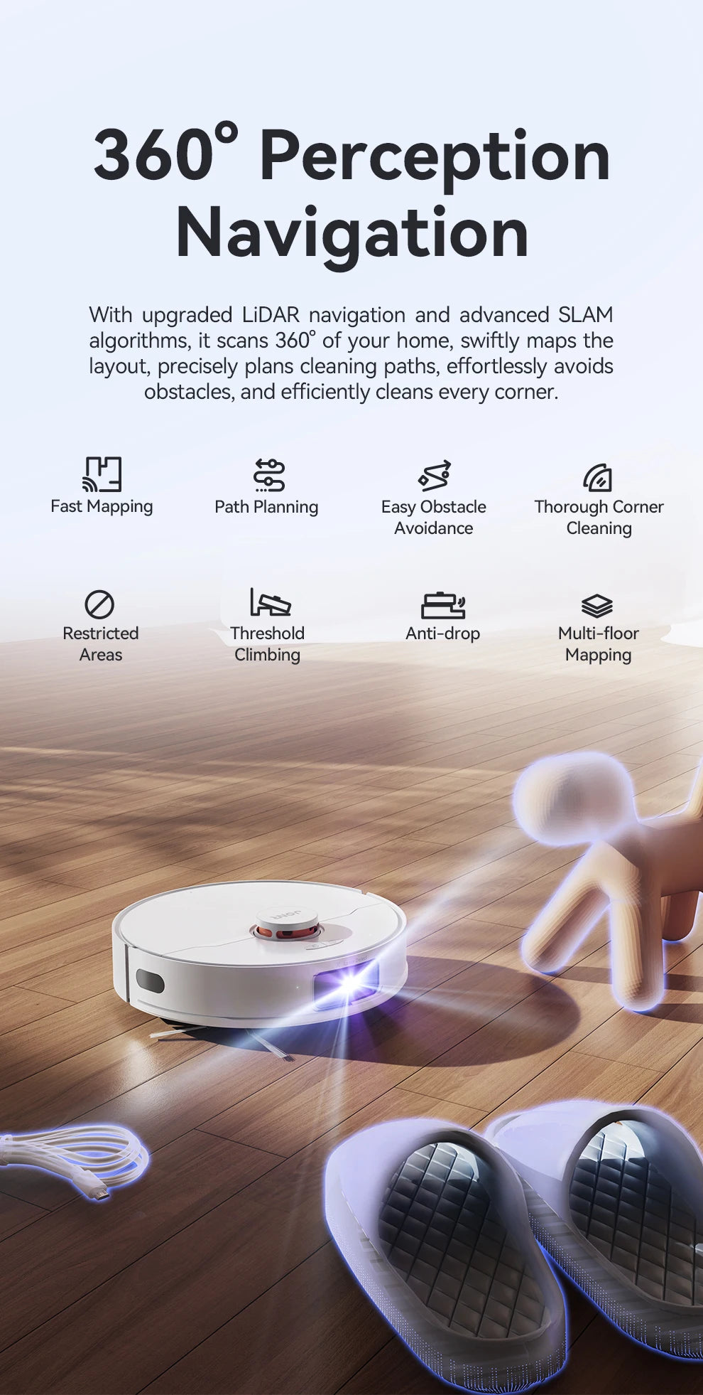 JONR Robotdammsugare P20 Pro Internationell Utgåva