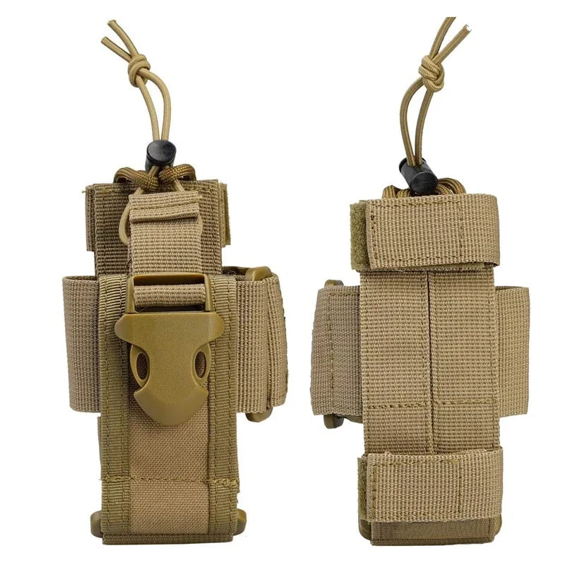 Justerbar radioficka med MOLLE-fäste för walkie-talkie