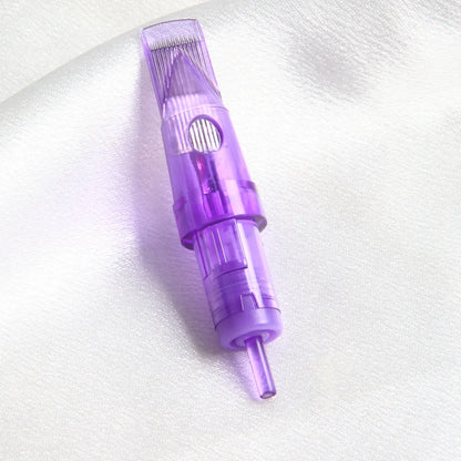 10pcs Tattoo Makeup Cartridge For Tattoos Pen Gun Machines Disposable 0.30MM Pink Sterilized Safe Single Needles