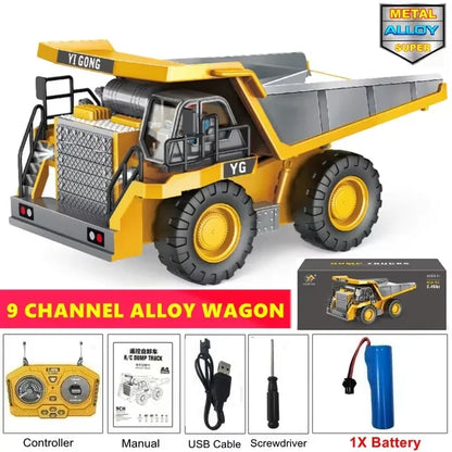 Oike 4WD Radiostyrd Grävmaskin Dumpare Bulldozer RC-bil