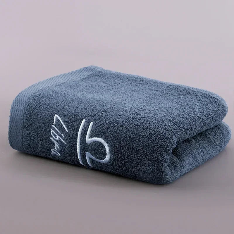 12 Constellation Letters Towel Embroidery Cotton Absorbent Quick Dry Lovers Gift Thickened Sport Soft fashion Face Towel 35x75cm