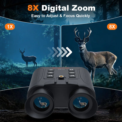 GTMEDIA V6 PRO Infrared 4K Night Vision Binoculars Goggles 8X Digital Zoom 300M Full Darkness Photo&Video Telescope for Hunting