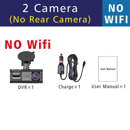 Wifi 3 Channel Dash Cam Three Way Car DVR Inside Vehicle Camera DVRs Recorder HD 1080P Video Mini Registrator Dashcam Camcord