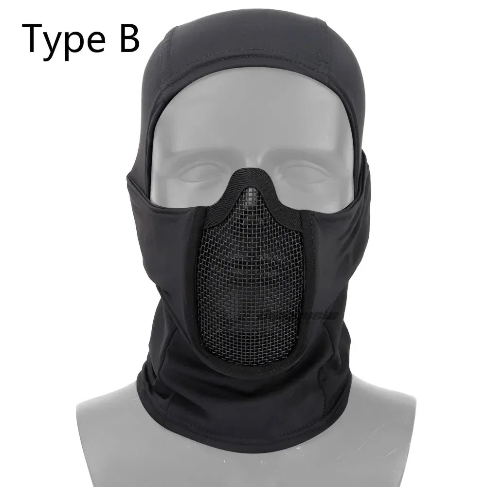 Taktisk Helmask med Stålnätsmask för Airsoft och Paintball