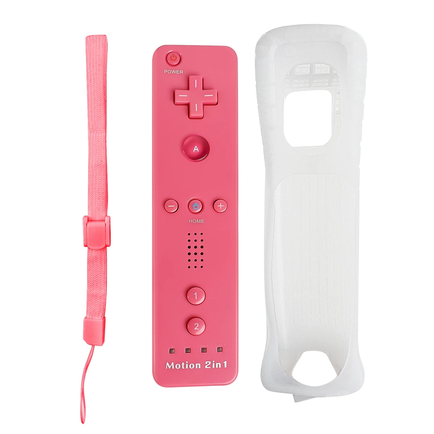 Nintendo Wii Trådlös Handkontroll 2-i-1 – Med/Utan MotionPlus, Silikonskål, Bluetooth, Wii/Wii U/Wii Mini