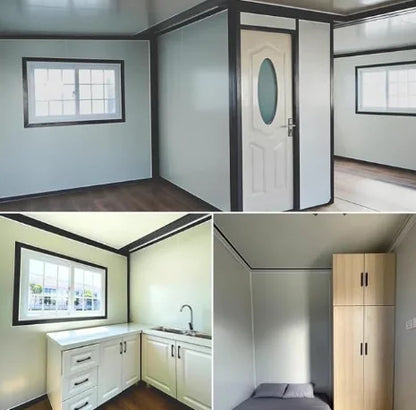Expanderbart containerhus modulärt prefabricerat