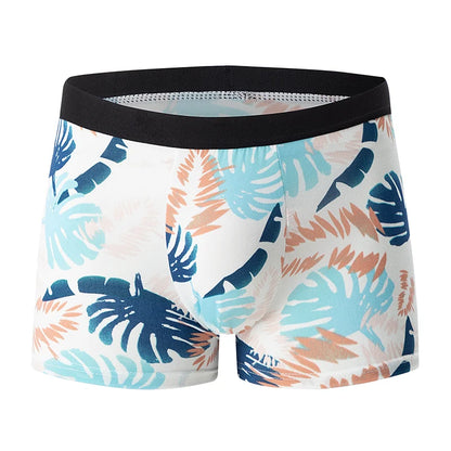 Herr Boxershorts 4-pack Blommigt – Andningsbara Plus Size Tonåringar & Vuxna, XS–XXXL