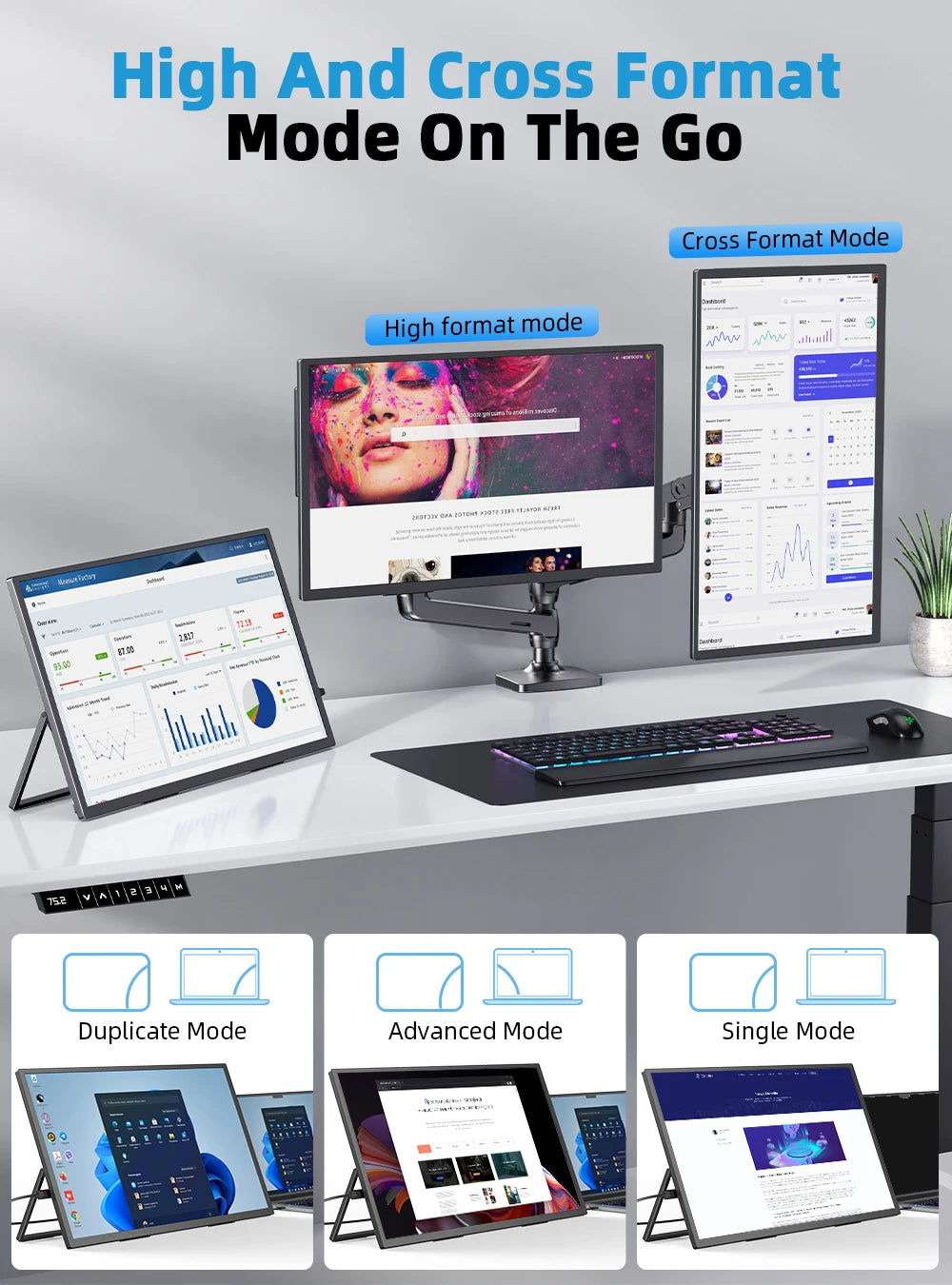UPERFECT 18.4 inch 4K QLED Portable Monitor Gaming Computer Display Ultra-Slim Extend Screen For PS5/4 Switch Laptop PC Mac Xbox