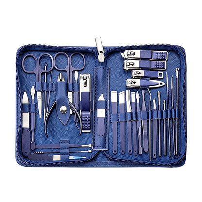 30PCS Manicure Set Pedicure Kit Professional Nail Clipper Set Stainless Steel Manicure Kit Nail Kit with Storage Box for Family