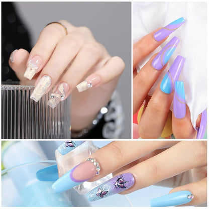 Poly Gel Extension Tool Set Professional Gel Nail Polish Kit With UV LED Nail Lamp Dryer And Electric Nail Drill Machine